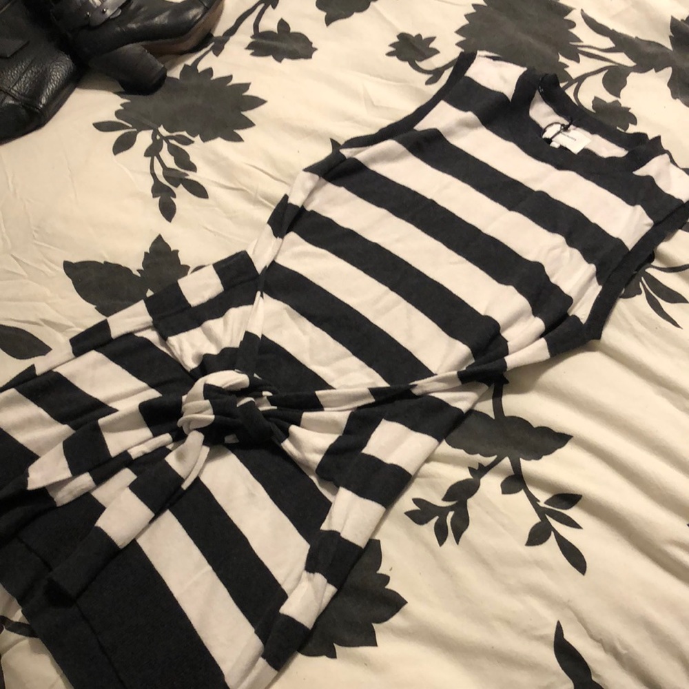 Current/Elliott tie waist sweater dress